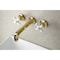 Kingston Brass KS4122PX Metropolitan 2-Handle Wall Mount Bathroom Faucet, Brass KS4122PX - alternate 6